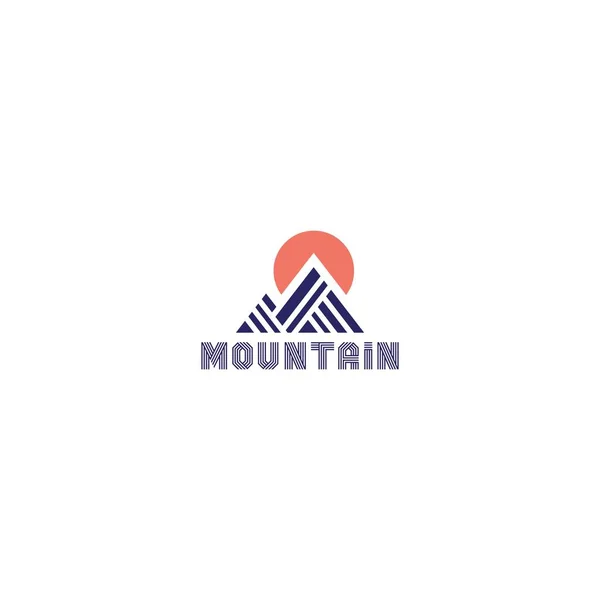 Montagne Abstraite Logo Design Vecteur — Image vectorielle