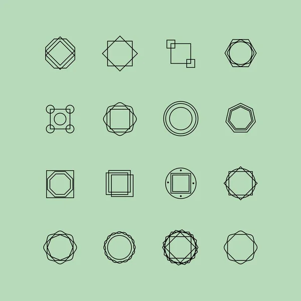 Set Abstract Geometric Logo Design Vector — Stock Vector