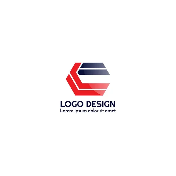 Linie Brief Logo Design Vektor — Stockvektor