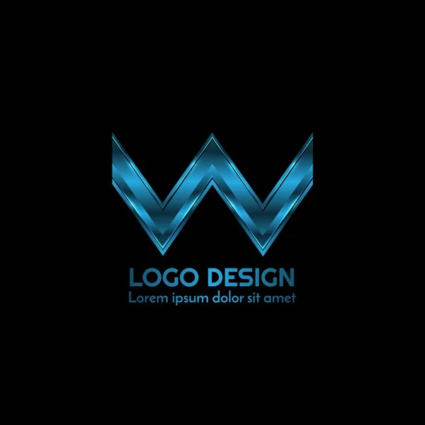 Abstrato Letra Logotipo Design Vetor — Vetor de Stock