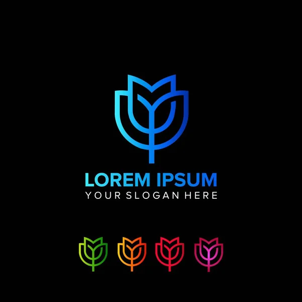 lotus logo design vector isolated