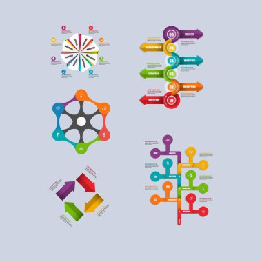 iş infografik logo tasarım vektörü