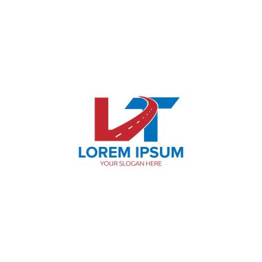 Lt yol logosu tasarım vektörü