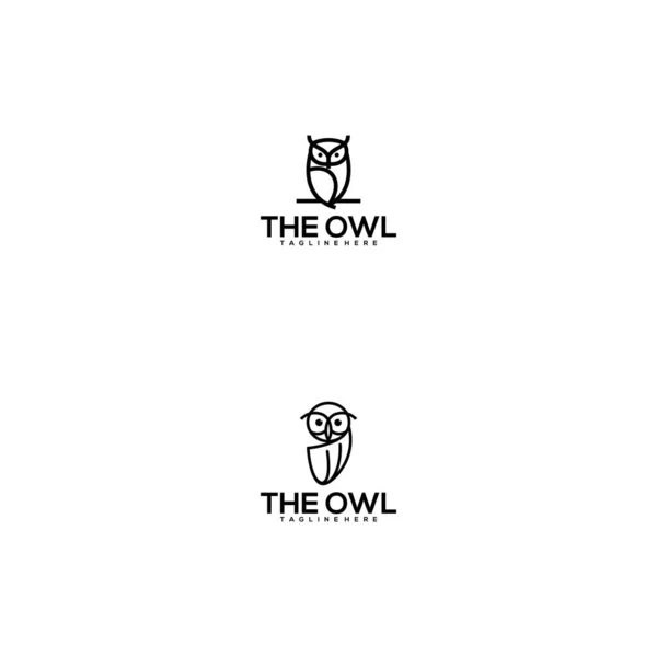 Baykuş Logo Tasarım Vektörü — Stok Vektör