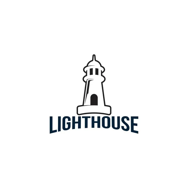 Işık Evi Logo Tasarım Vektörü — Stok Vektör