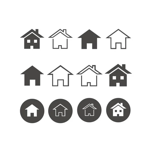 Set Von Haus Home Logo Design Vektor — Stockvektor