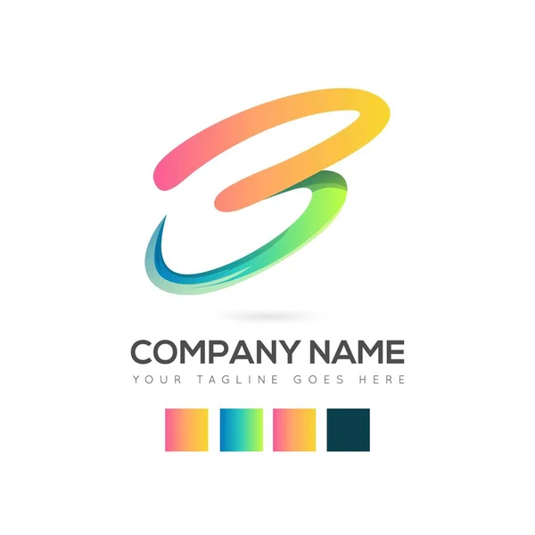 Letra Logotipo Vetor Design — Vetor de Stock