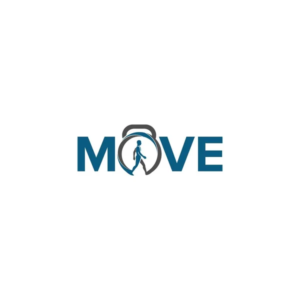 Move Logo Mit Man Crossfit — Stockvektor