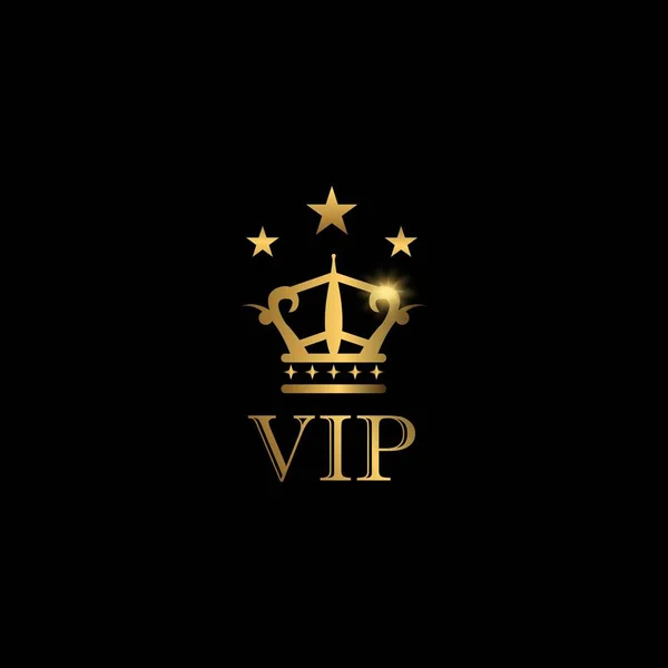 Royal Vip Crown Logo Design Vektor — Stock vektor