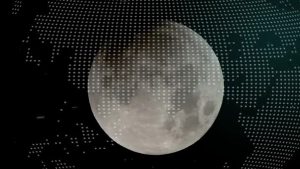 Lua Mundo Digital Imagens Vídeo — Vídeo de Stock