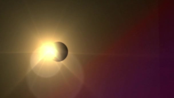 太陽がオーバーレイストックビデオ映像で — ストック動画