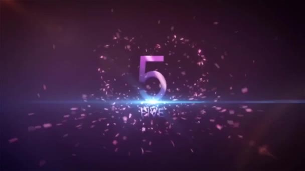 Futuristische Countdown Timer Free Motion Grafische Voorraad Videobeelden — Stockvideo