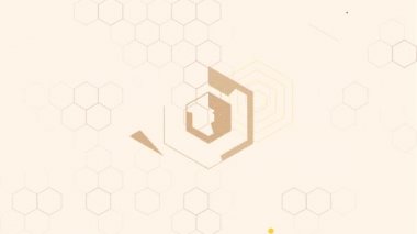 Geometrik altıgen ücretsiz stok video görüntüsü şablonu