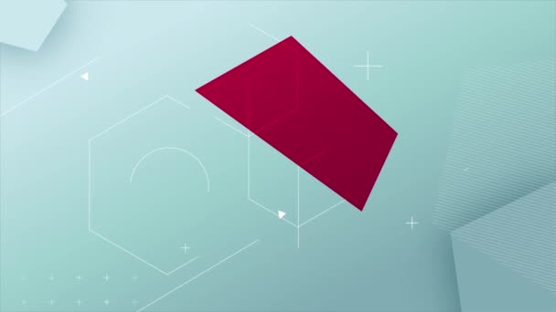 Geometric Abstract Shape Free Stock Vídeo Footage Template Background — Vídeo de Stock