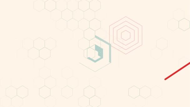 Geometric Hexagon Free Stock Data Template Background — 비디오