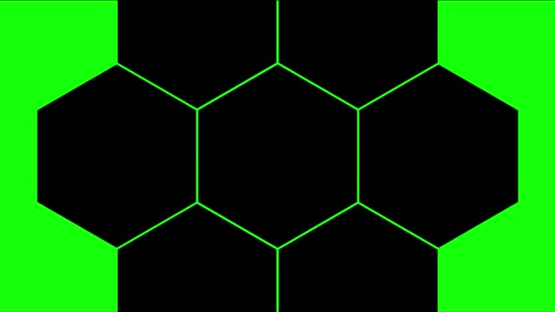 Geometrische Zeshoek Vrije Voorraad Video Beeldmateriaal Template Achtergrond — Stockvideo