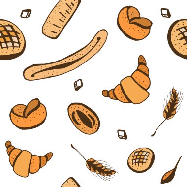 Fırın doodle desen. Kabataslak fırın. 