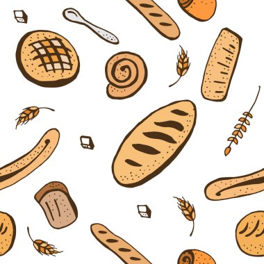 Fırın doodle desen. Kabataslak fırın. 