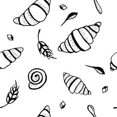 Fırın doodle desen. Kabataslak fırın. 