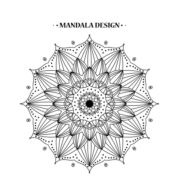 Mandala Vector Illustration Mandala Desain Motif Arab Dan India - Stok Vektor