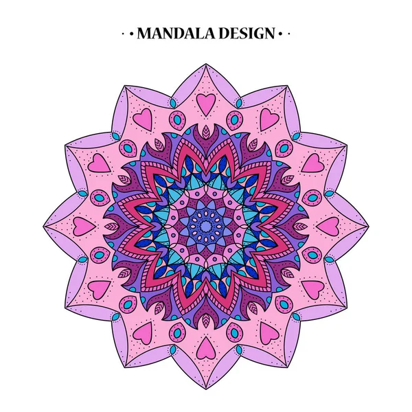 Mandala Vector Illustration Mandala Desain Motif Arab Dan India - Stok Vektor