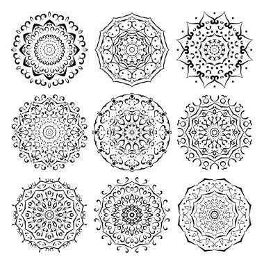 Mandalalar ayarlayın. Arapça ve Osmanlı motifleri.