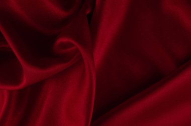 İpek lüks arka plan, bez, koyu kırmızı bez doku parçası