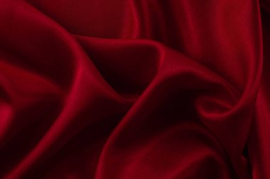 İpek lüks arka plan, bez, koyu kırmızı bez doku parçası