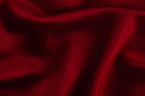 Абстрактний Шовковий Розкішний Фон Шматок Тканини Текстура Глибокої Червоної Тканини — стокове фото