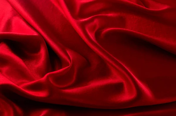 Fond Abstrait Luxe Soie Morceau Tissu Texture Tissu Rouge Profond — Photo