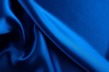 İpek lüks arka plan, bez, derin mavi bez doku parçası