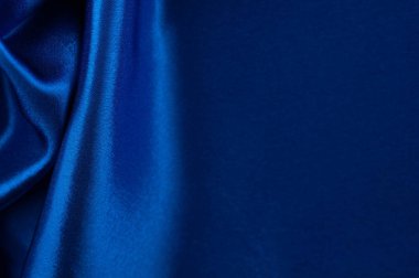 İpek lüks arka plan, bez, derin mavi bez doku parçası
