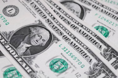 Farklı para yakın çekim. Para ve kazanç kavramı.