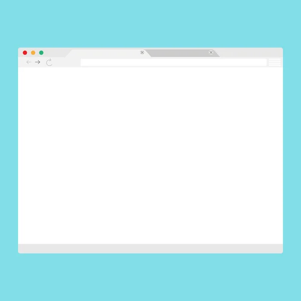 Otevřete Okno Stránku Internetového Prohlížeče Plochý Design Jednoduchá Webová Stránka — Stockový vektor