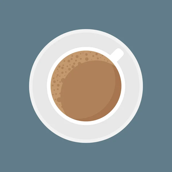 Tasse Café Avec Illustration Vectorielle Crème — Image vectorielle