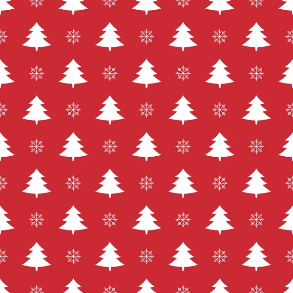 Árvore Natal Flocos Neve Fundo Padrão Envolvendo Papel Natal — Vetor de Stock