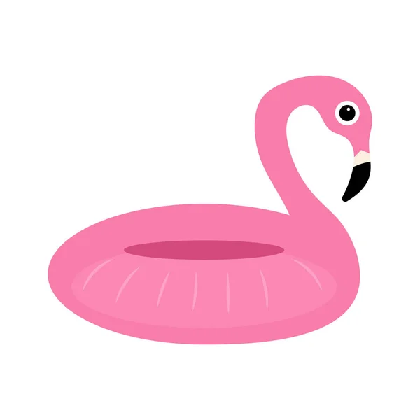 Spara Cirkel Rosa Flamingo Platt Vektorillustration — Stock vektor