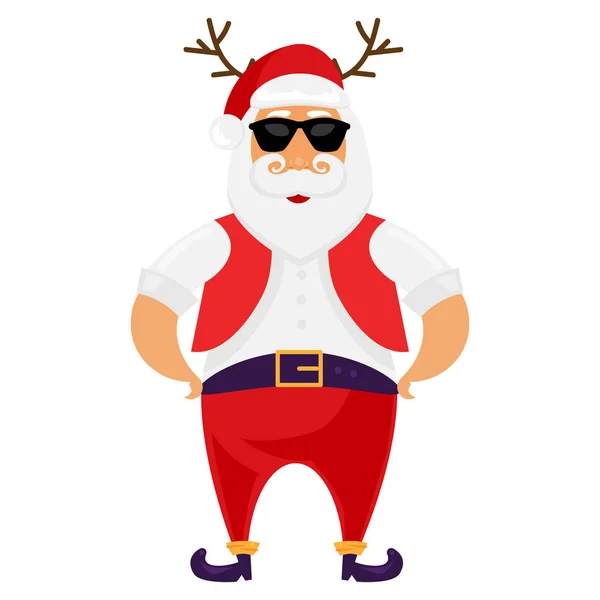 Vector Secret Santa Claus Aislado Sobre Fondo Blanco Navidad Año — Vector de stock