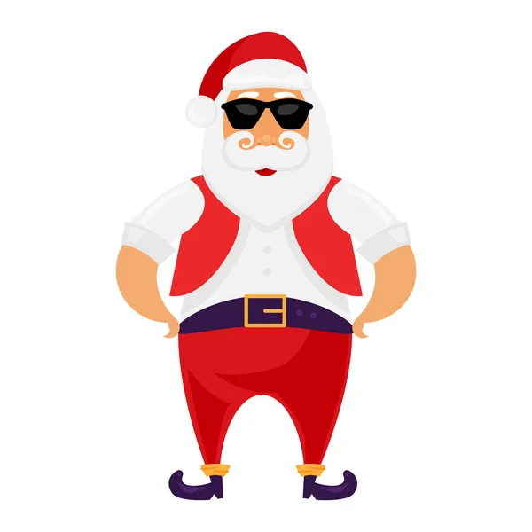 Vetor Secreto Papai Noel Isolado Sobre Fundo Branco Natal Ano — Vetor de Stock
