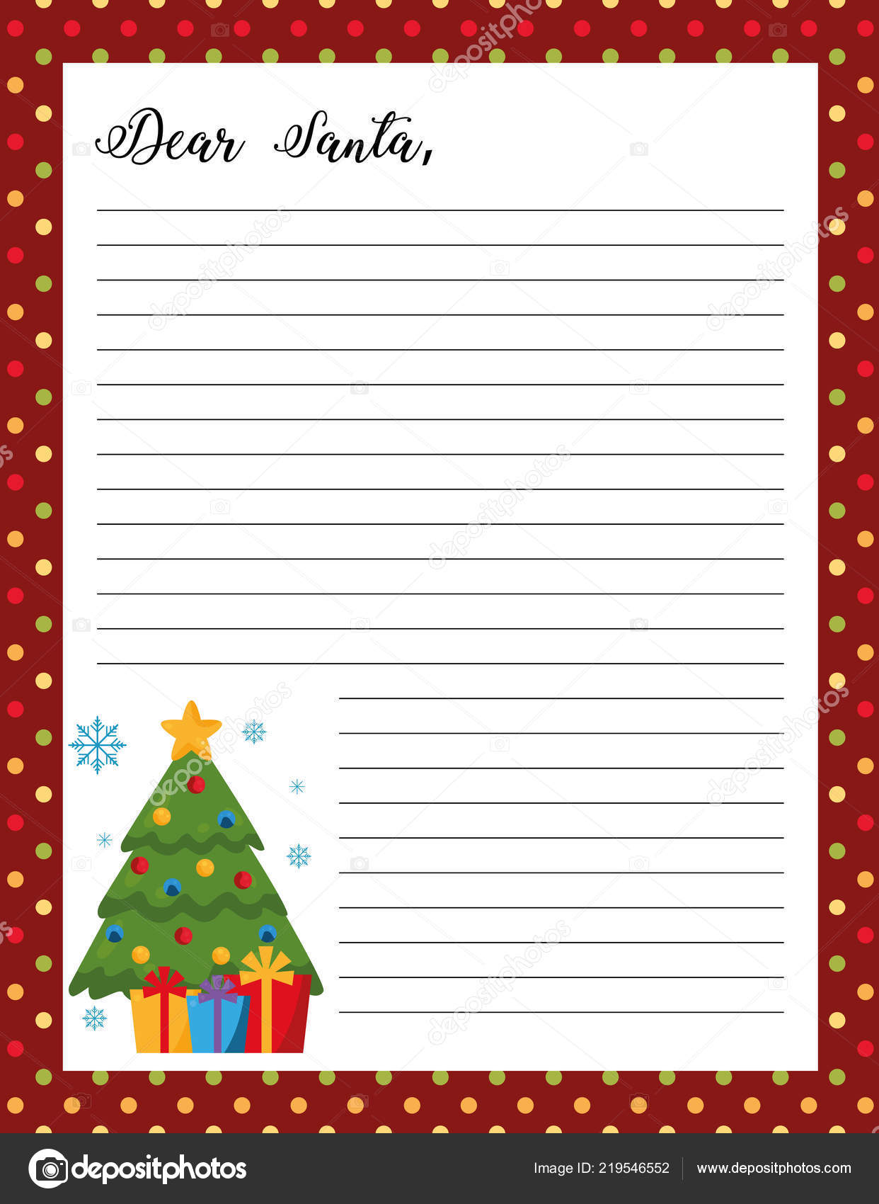 Pictures: christmas tree printable | Letter Santa Template ...