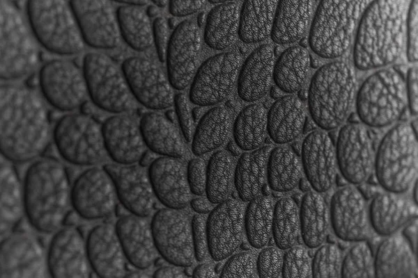 Leather Black Texture Black Dark Leather Background — Stock Photo, Image