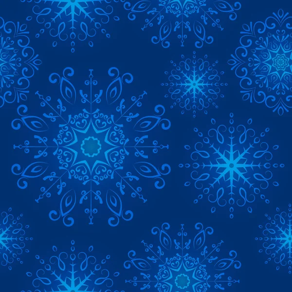 Winter Seamless Texture Endless Pattern Snowflakes Snowfall Seamless Pattern Can — Stock Vector