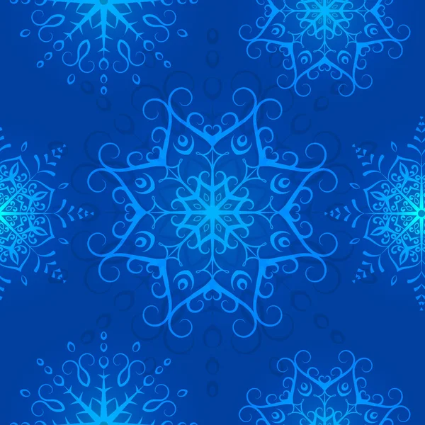 Winter Seamless Texture Endless Pattern Snowflakes Snowfall Seamless Pattern Can — Stock Vector