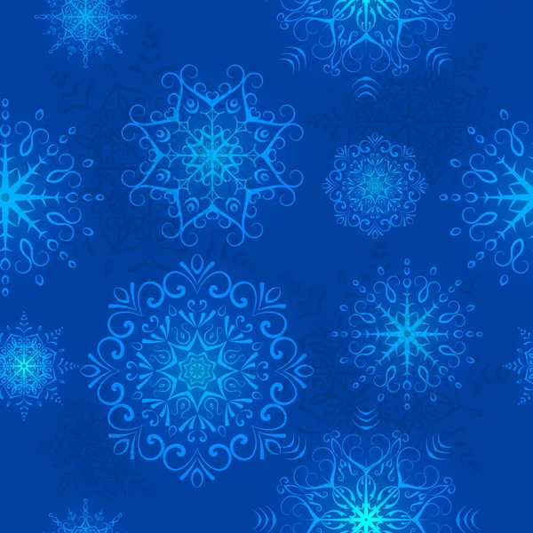 Winter Seamless Texture Endless Pattern Snowflakes Snowfall Seamless Pattern Can — Stock Vector