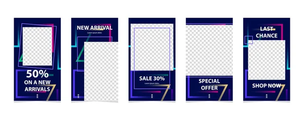 Komerční Instagram Příběhy Eps Obalový Design Pro Propagaci Upravitelné Příběh — Stockový vektor