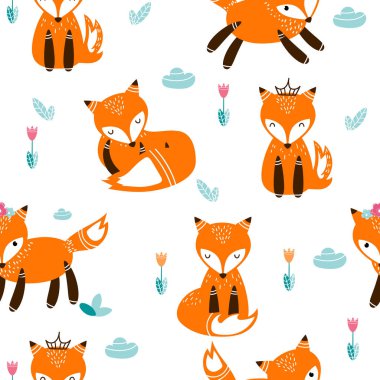 Tilki vektör ile Seamless modeli.