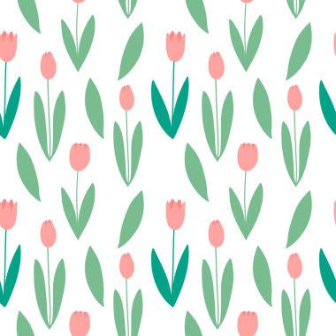 Lale seamless modeli. Vektör çizim