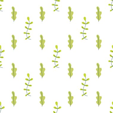 Yaprakları çizilmiş seamless modeli el. Kağıt ambalaj için kroki.