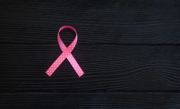 Pink Ribbon Symbool Van Borstkanker Kanker Awareness Maand — Stockfoto