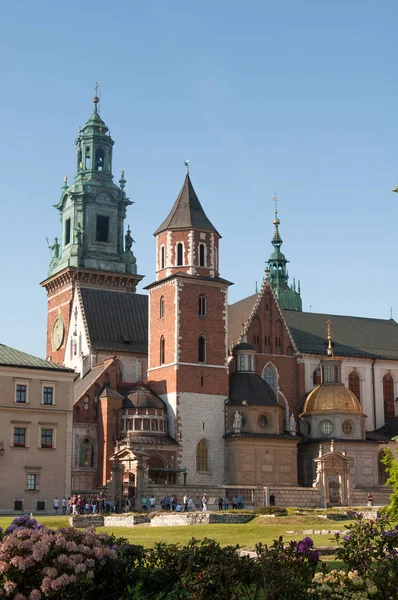 Centrum Krakowa Polska Zamek Królewski Wawelu Niesamowita Architektura Zabytki — Zdjęcie stockowe